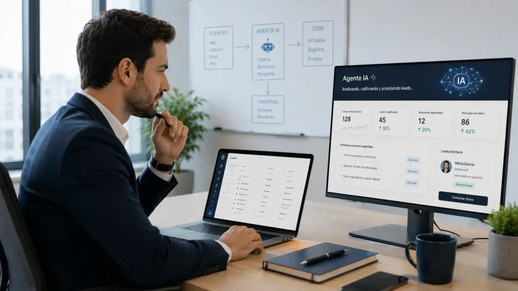 Aplicación práctica: IA para equipos comerciales: cómo automatizar seguimiento, leads y CRM