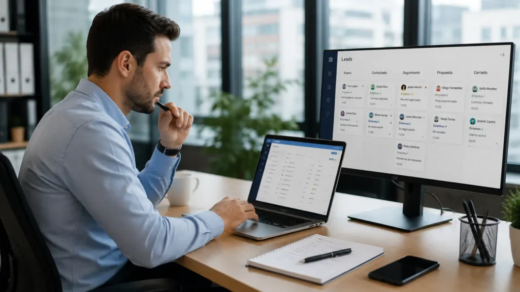 IA para equipos comerciales: cómo automatizar seguimiento, leads y CRM